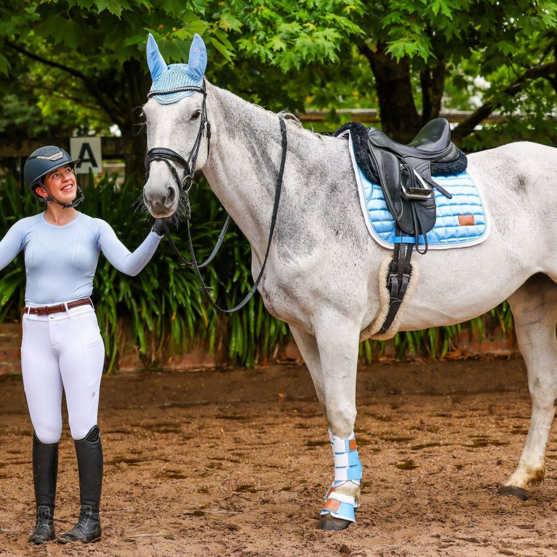 Icy Blue Crystal Deluxe Saddle Pad