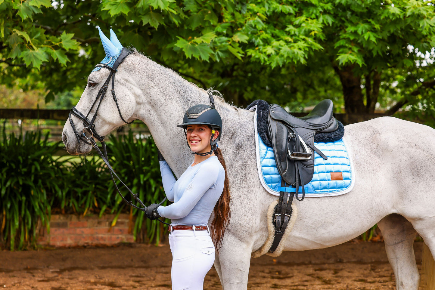 Icy Blue Crystal Deluxe Saddle Pad