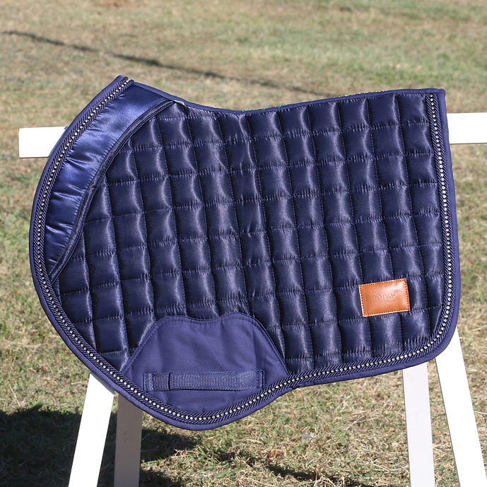 Navy Crystal Deluxe Saddle Pad