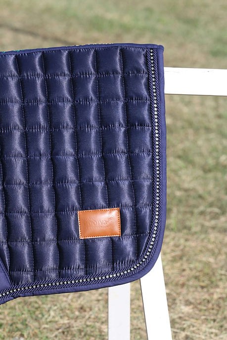 Navy Crystal Deluxe Saddle Pad