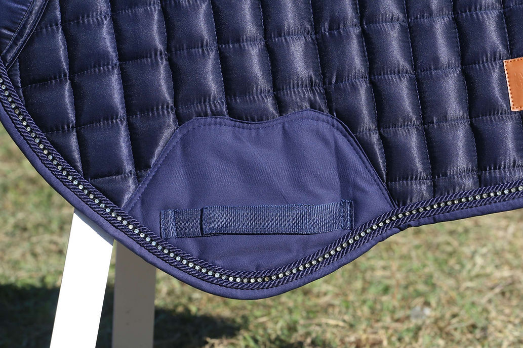 Navy Crystal Deluxe Saddle Pad