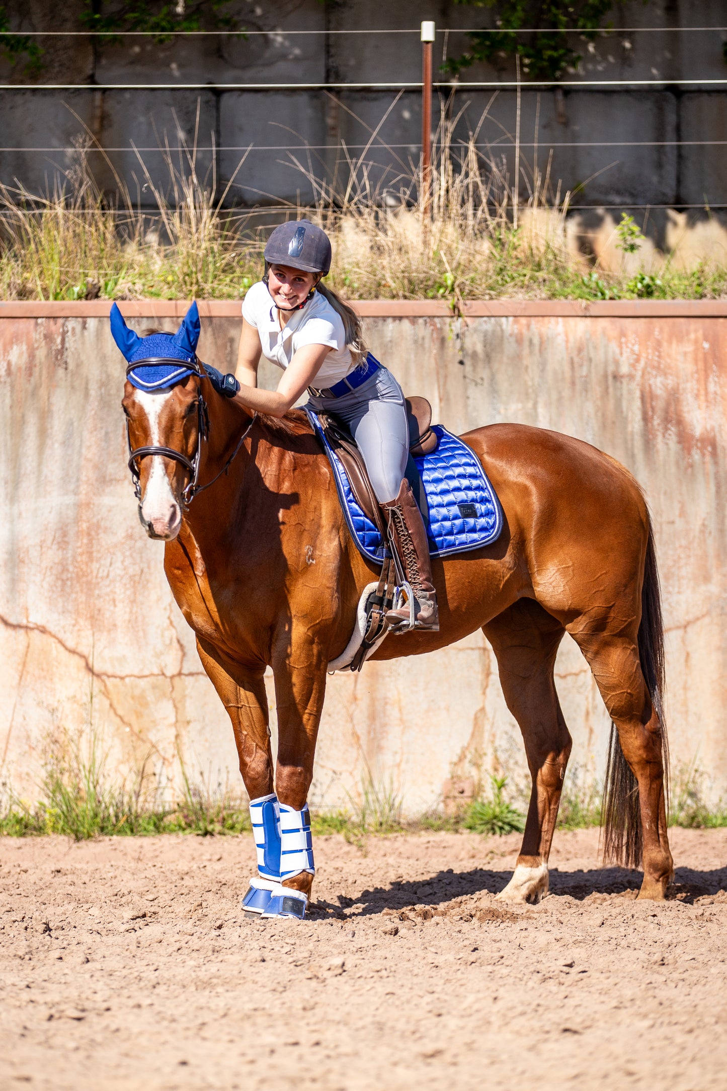 Electric Blue Deluxe Satin Saddle Pad