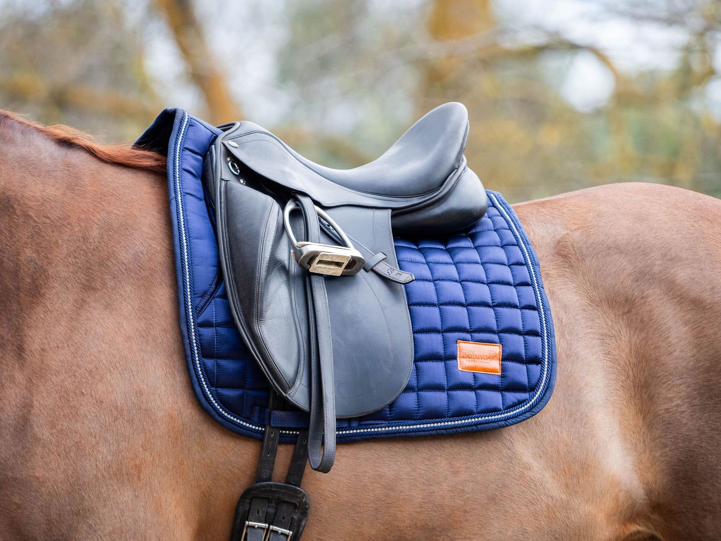 Navy Crystal Deluxe Saddle Pad